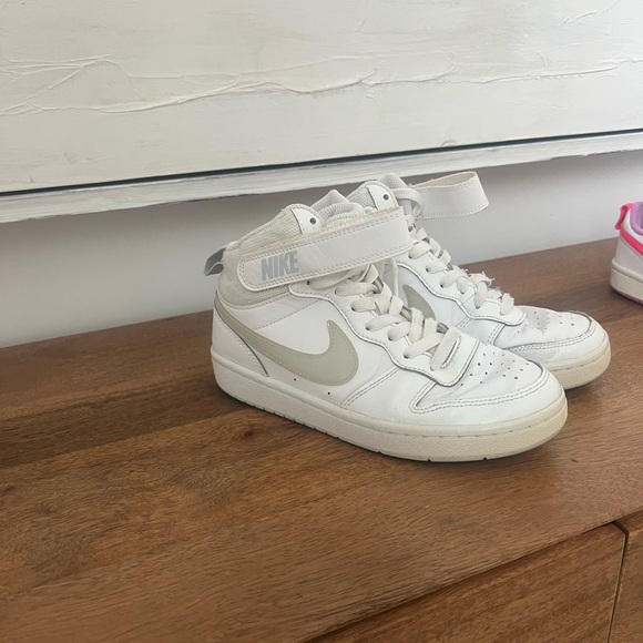 Nike White and Gray High-Top Sneakers - Picture 1 of 2